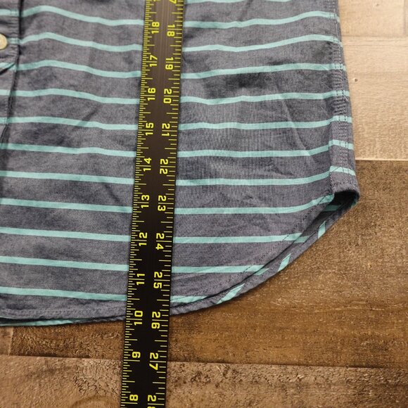 Gap Designed & Crafted “The Shrunken Boyfriend” Shirt Women’s Small Blue Stripe - Picture 6 of 11